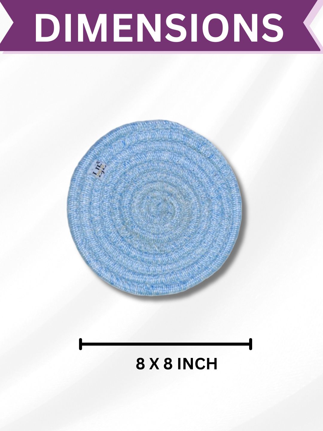 Bright Blue Woven Polyester Pot Holder– Heat-Resistant and Durable Kitchen Essential