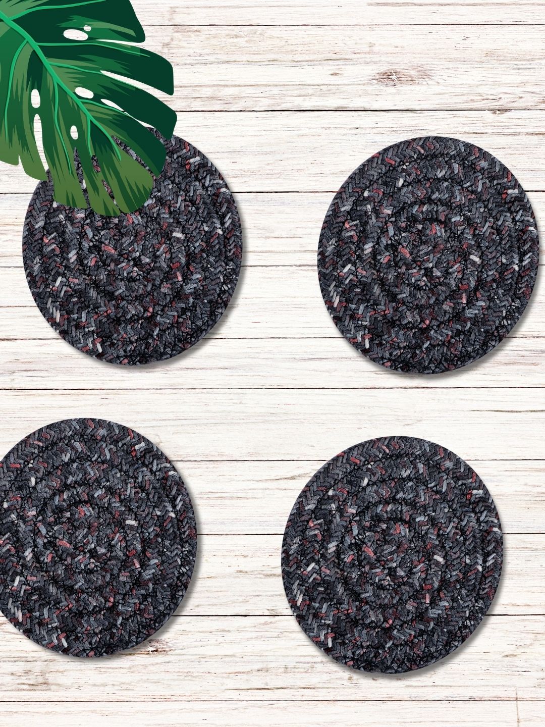 Coaster- CHARCOAL GREY (PACK OF 4)