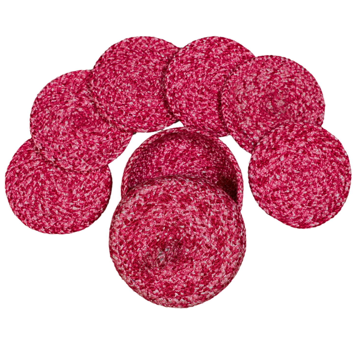 Coaster set with Lid Basket - Pink