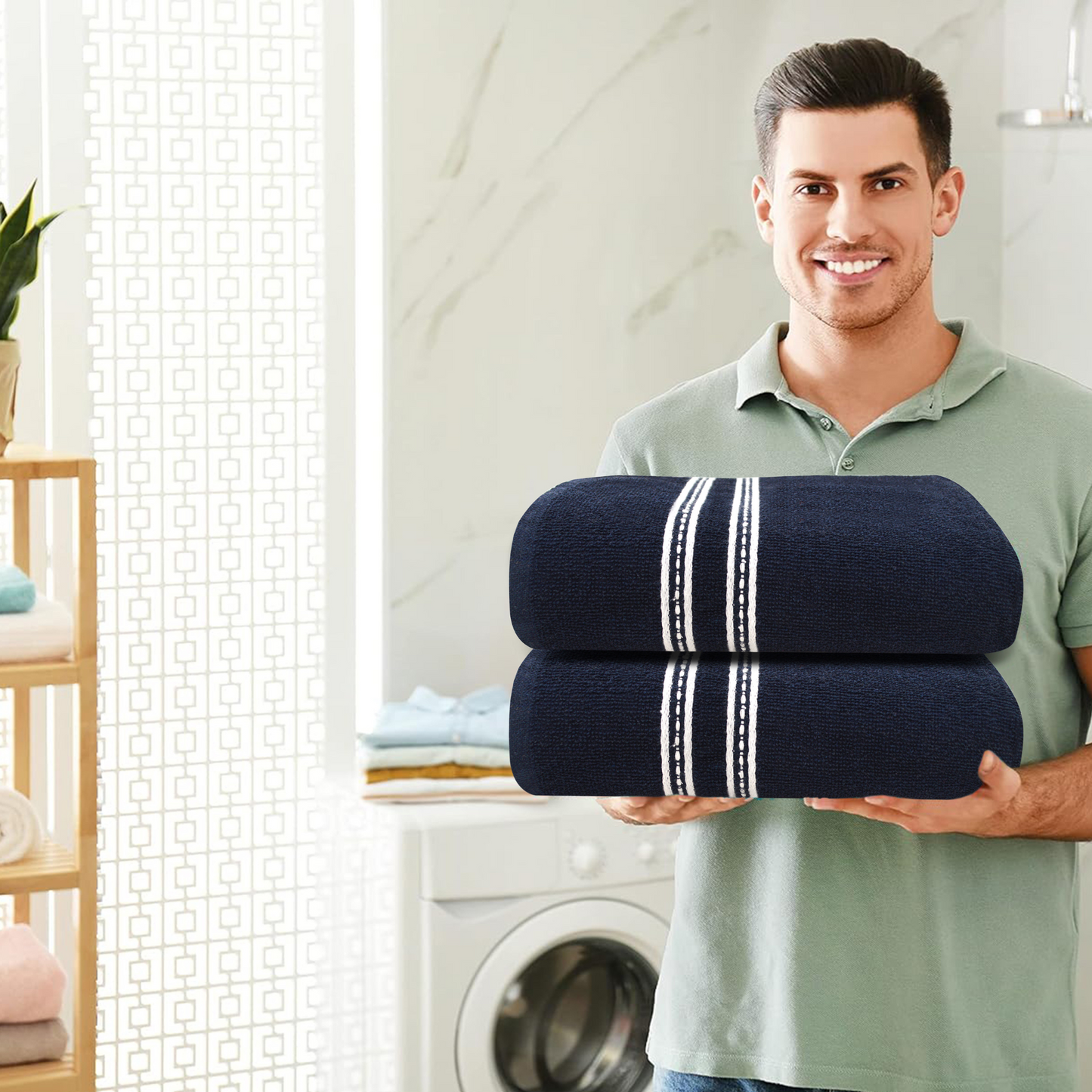 Bath Towel - Ideal for Bath, Beach, and Sports (400 GSM)