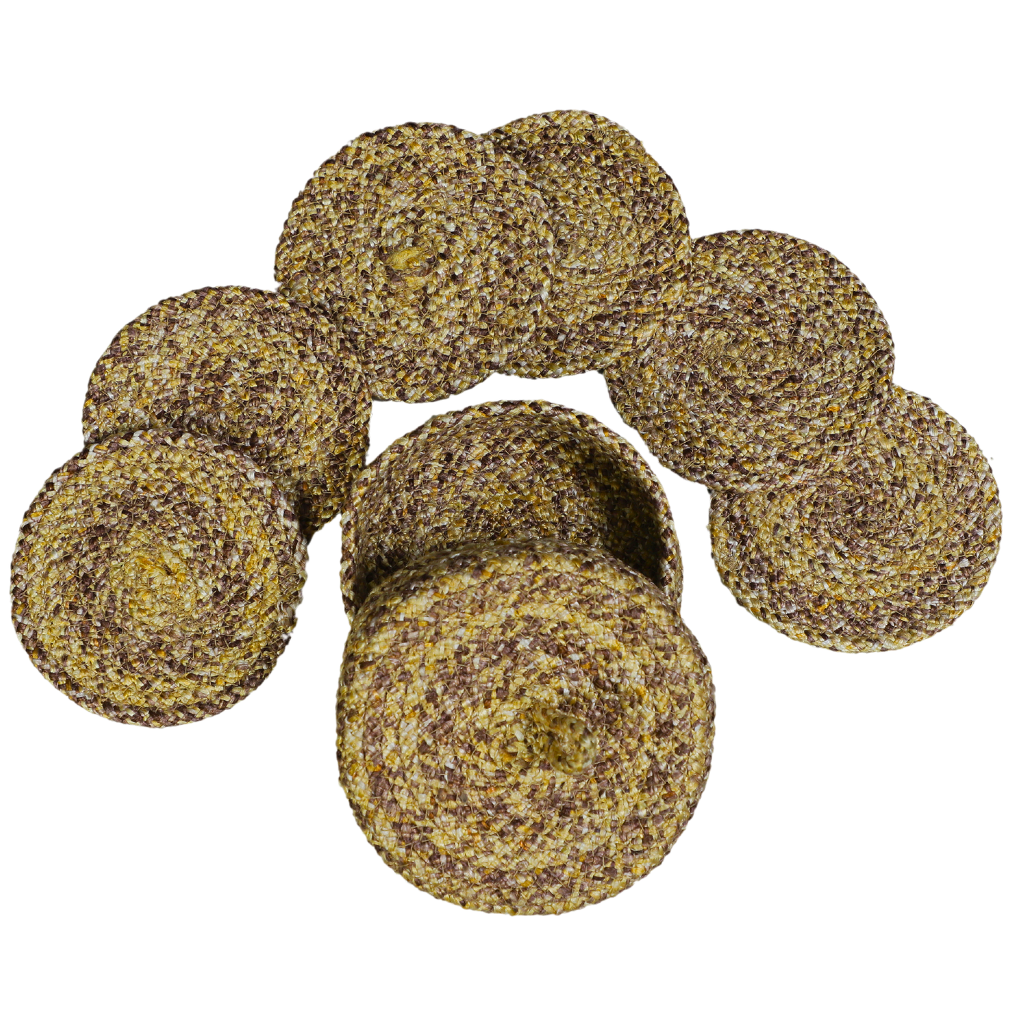 Coaster set with Lid Basket - Brown