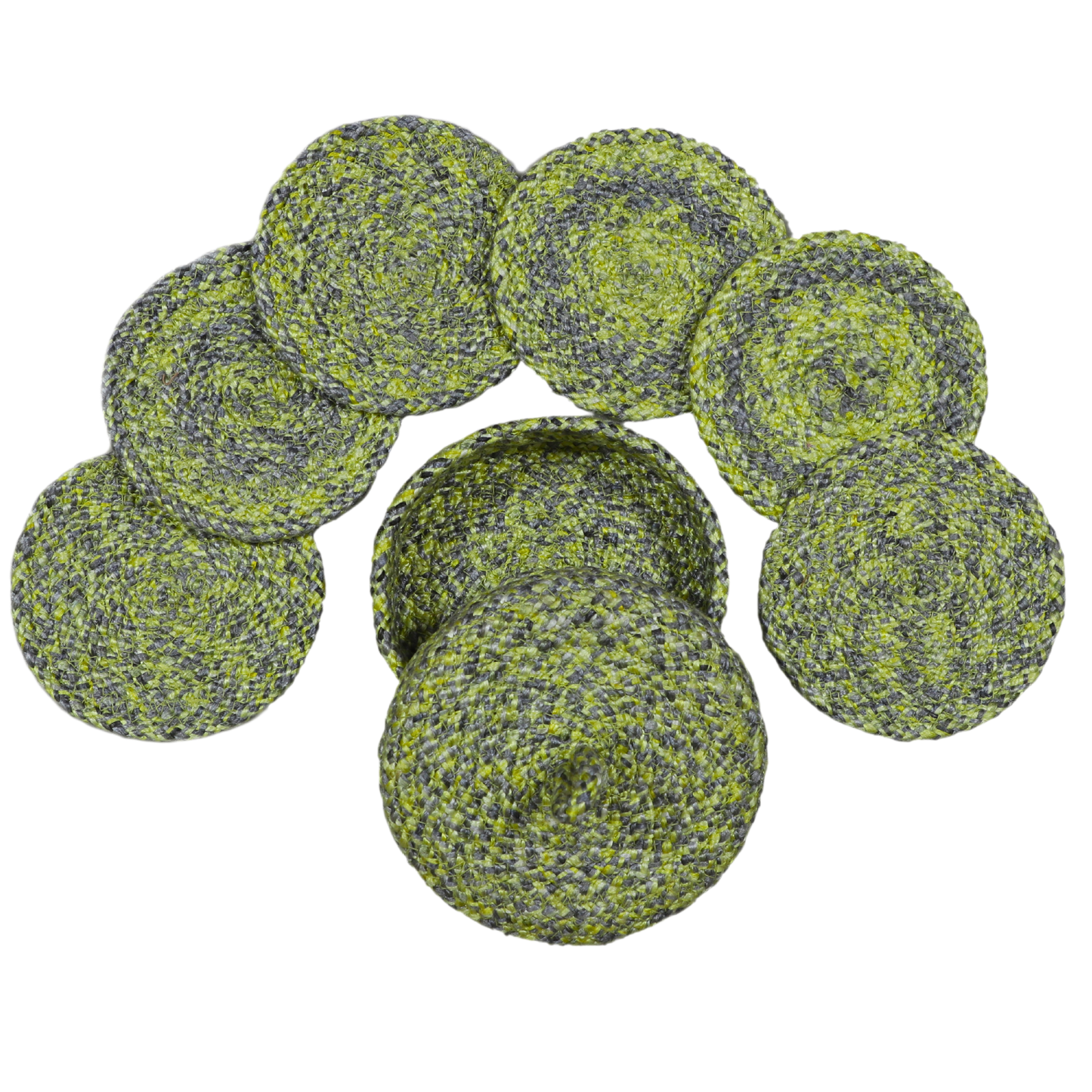 Coaster set with Lid Basket - Lime Green