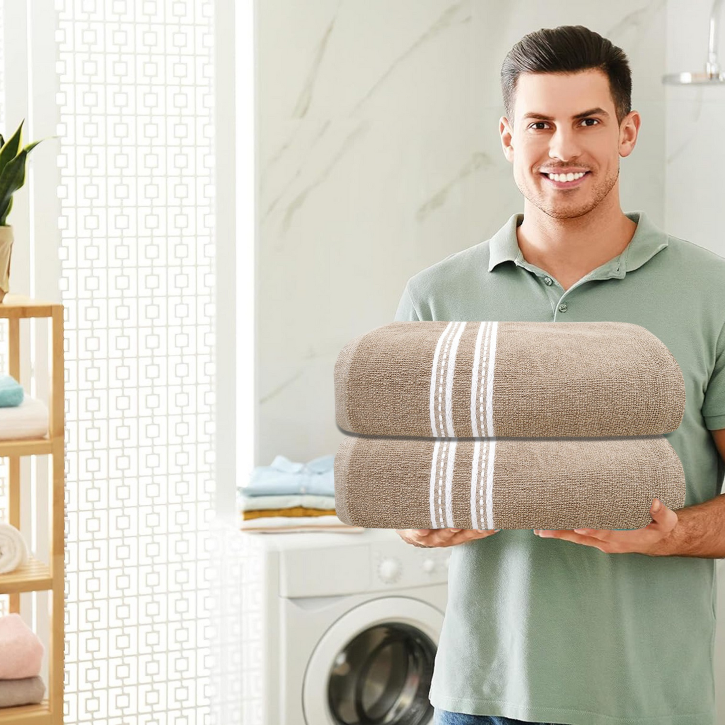 Bath Towel - Ideal for Bath, Beach, and Sports (400 GSM)