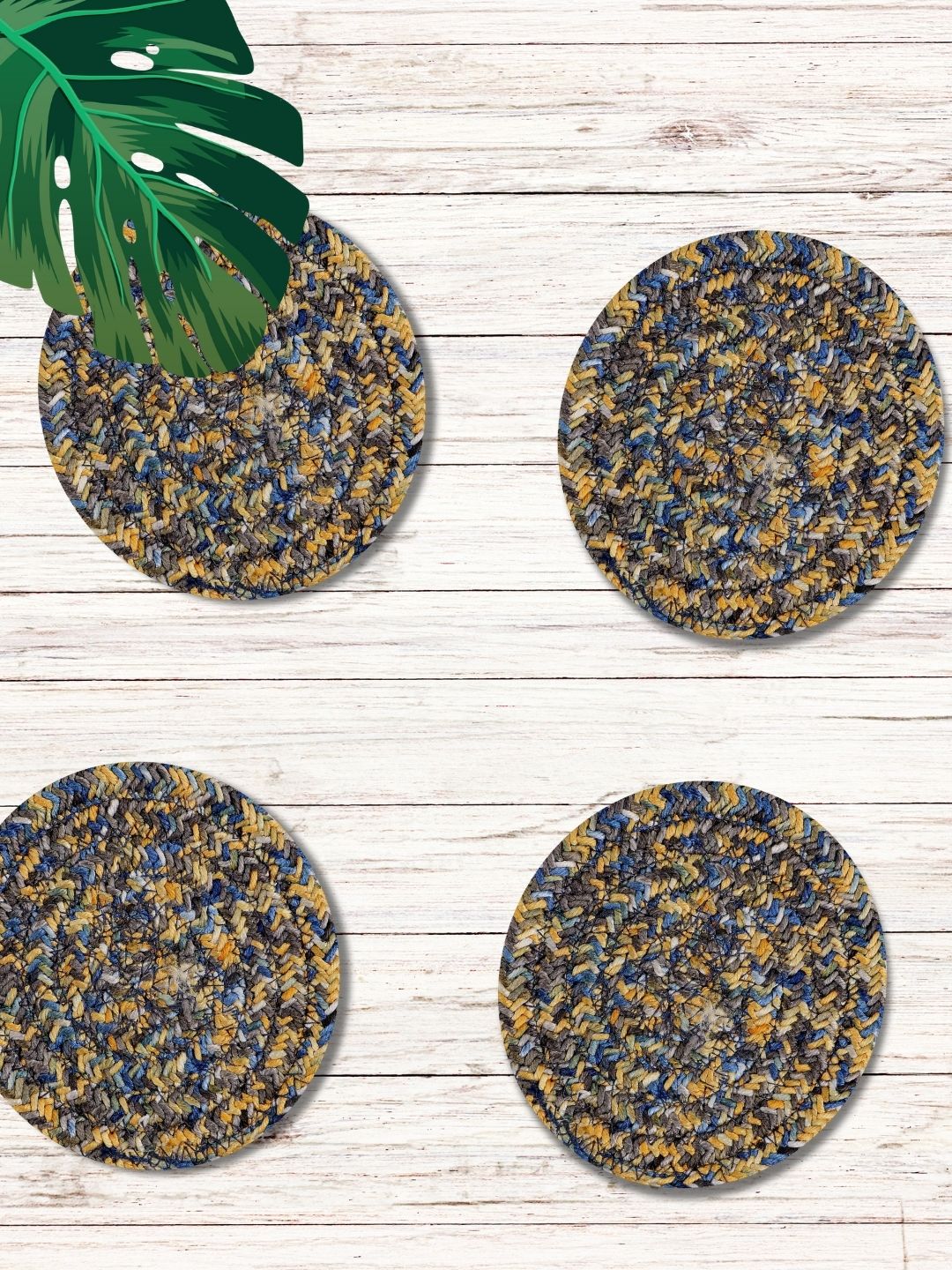 Coaster- YELLOW BLUE (PACK OF 4)