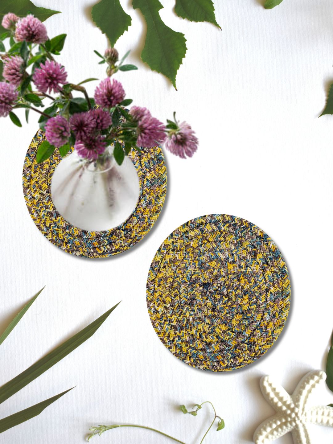 Pot Holders- YELLOW BLUE