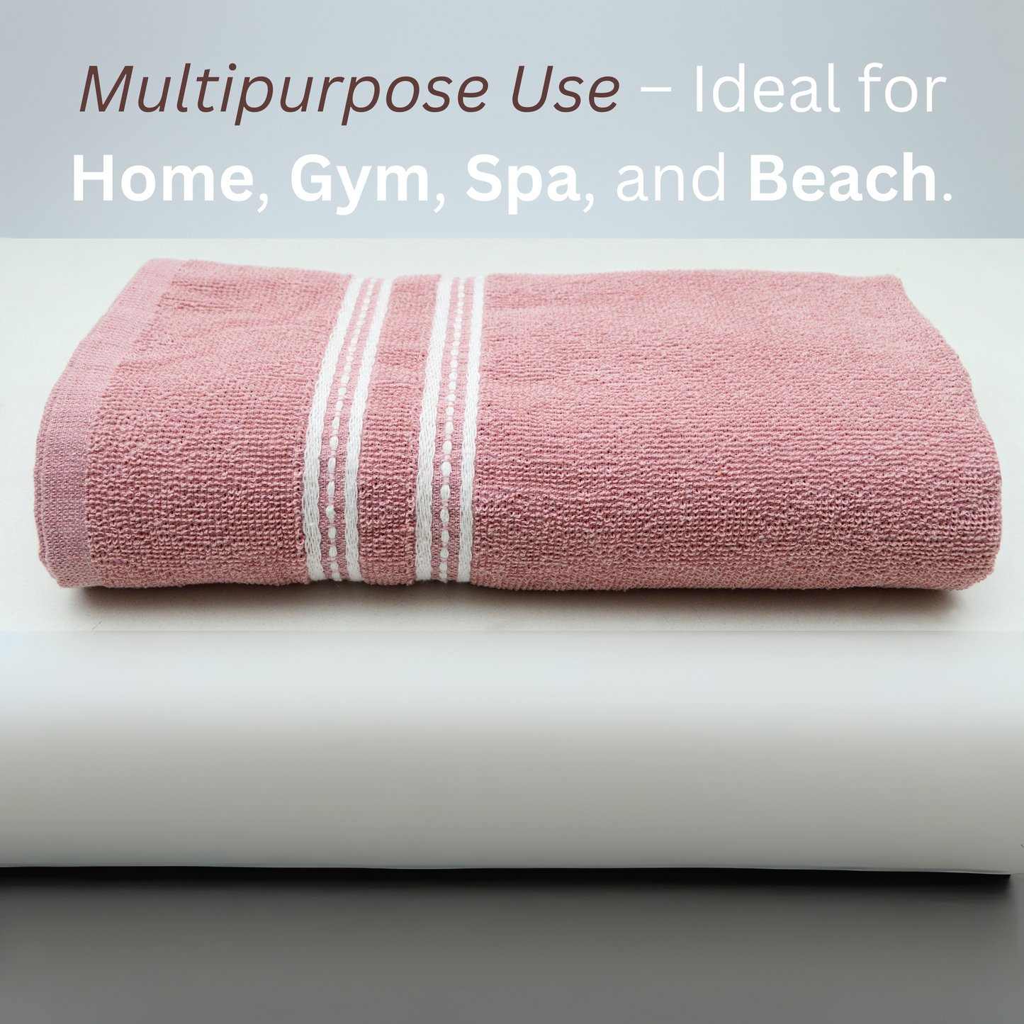 Bath Towel - Ideal for Bath, Beach, and Sports (400 GSM)