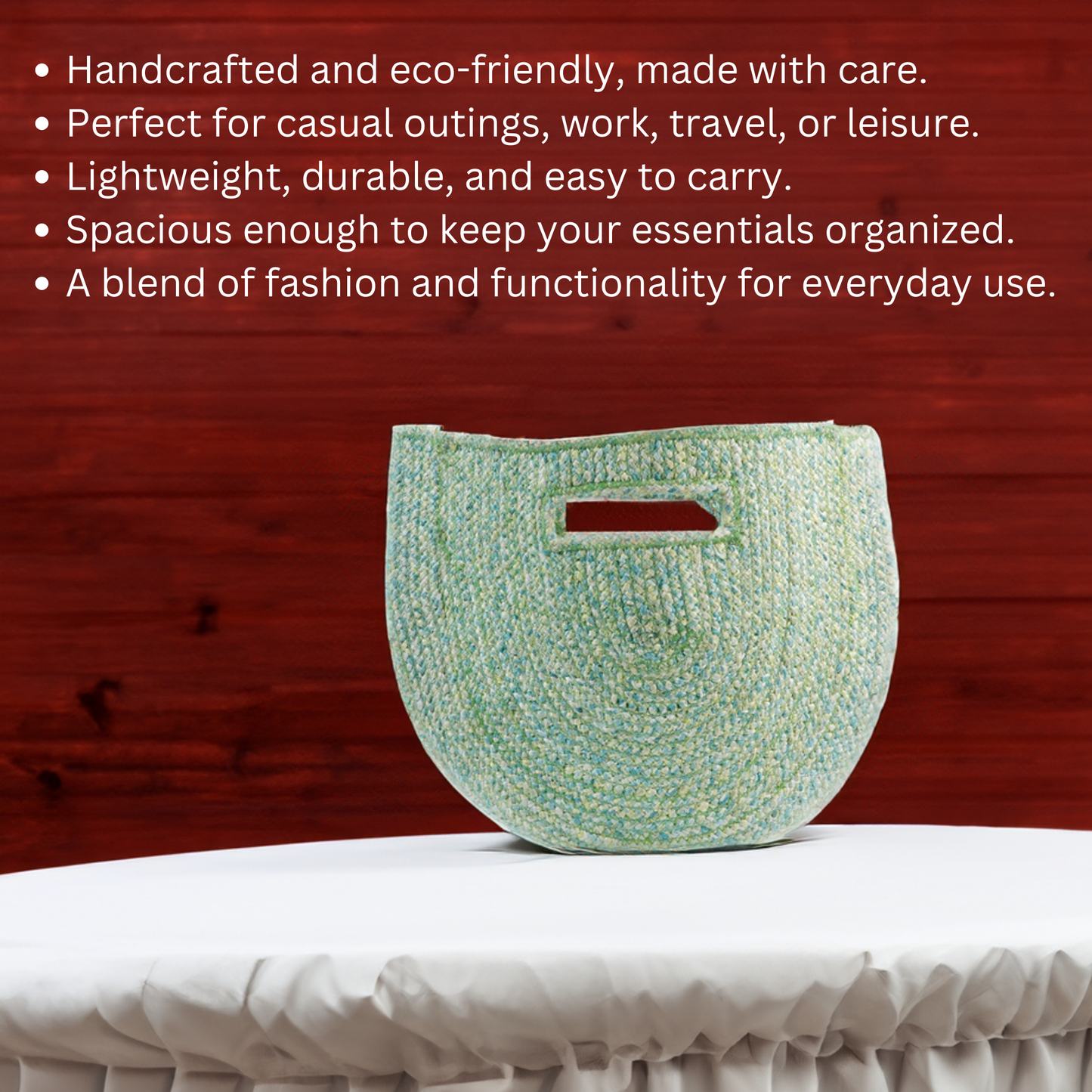 Polyester Pastel Meadow Green - Hand Bag