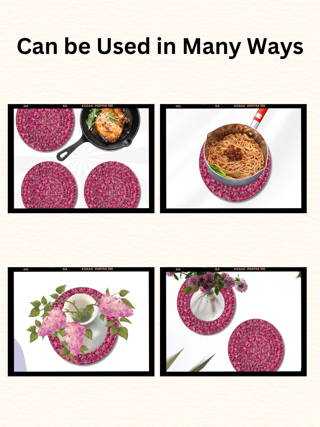 Pot Holders- RED PINK