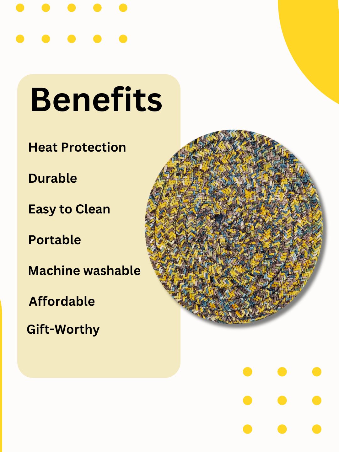 Pot Holders- YELLOW BLUE