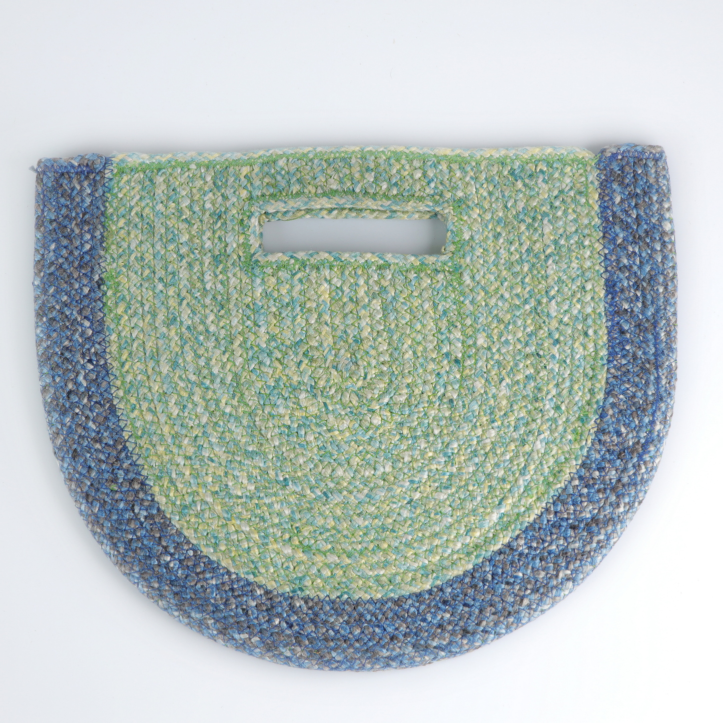 Polyester Pastel Meadow Green & Blue – Elegant Hand Bag