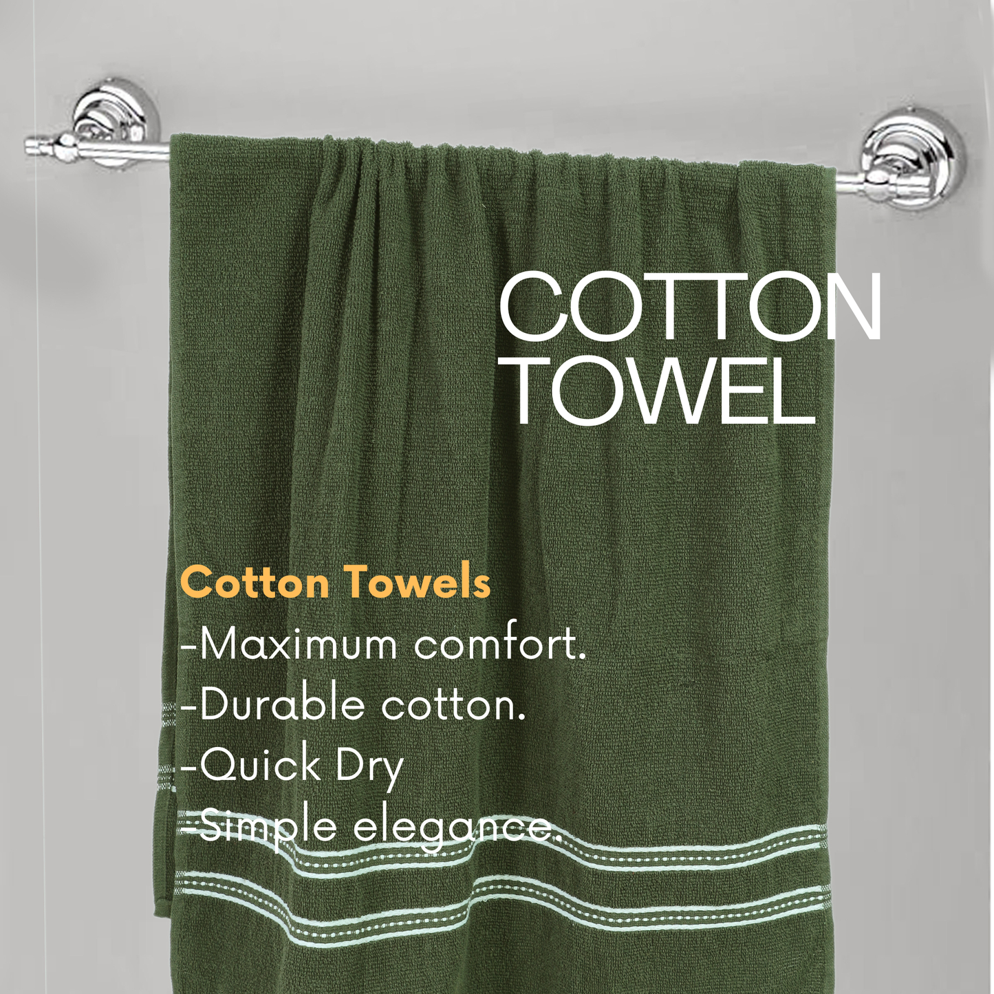 Bath Towel - Ideal for Bath, Beach, and Sports (400 GSM)