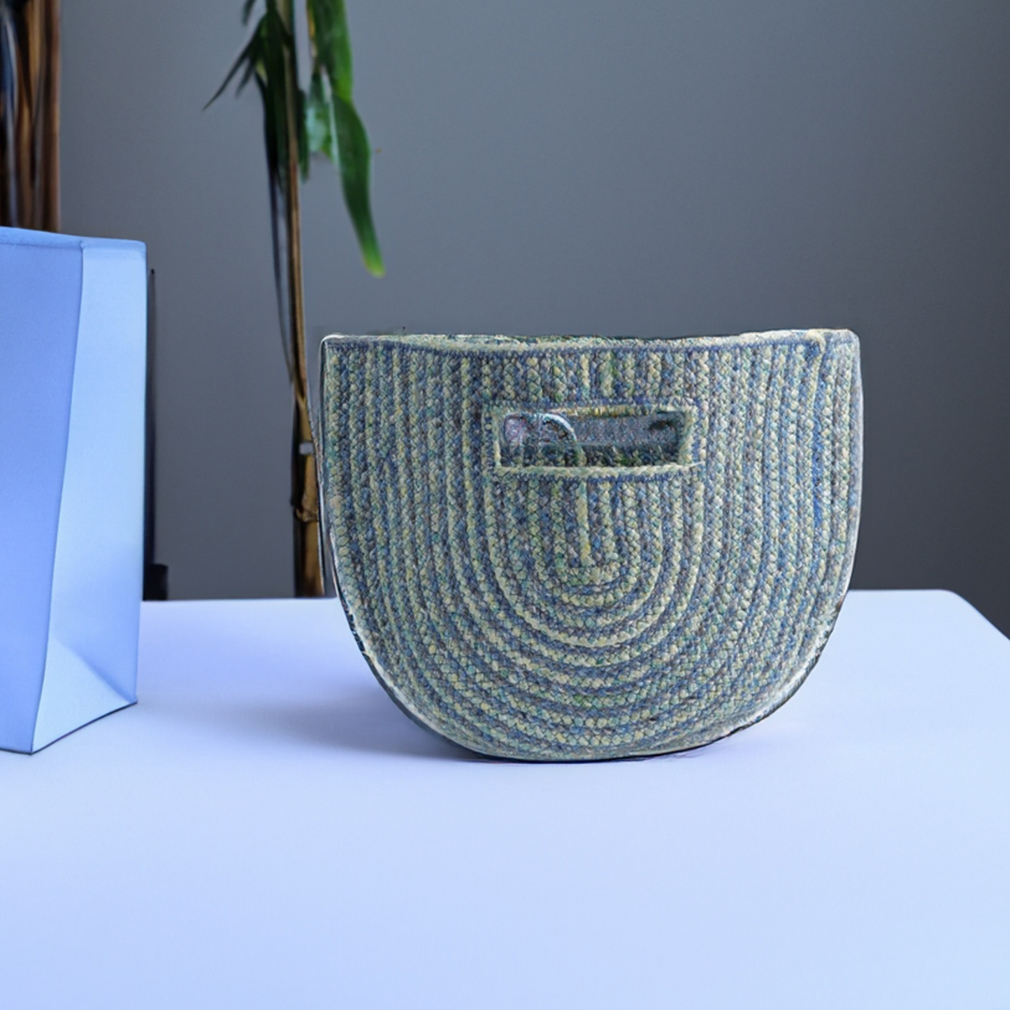 Pastel Medley Handbag – Chic & Effortless in Green, Blue & Grey