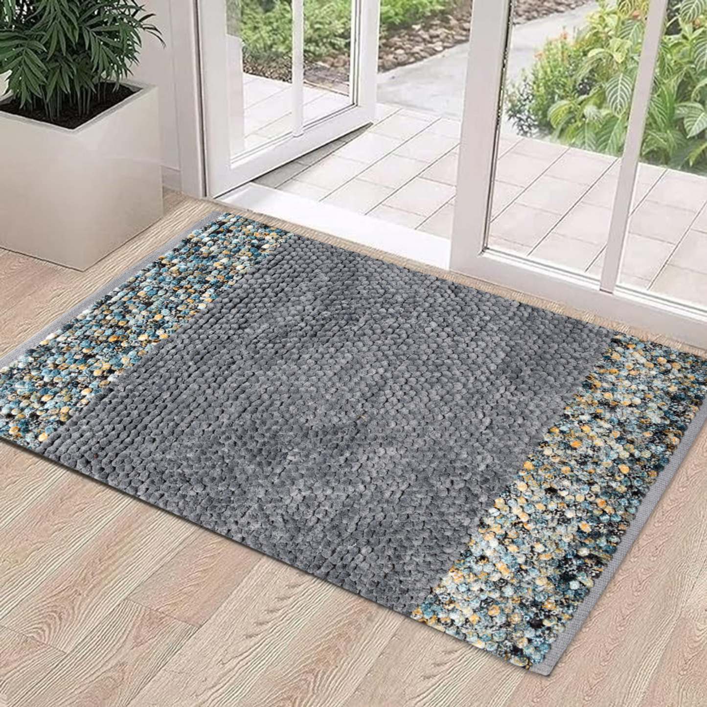 Light Grey - Super Soft Chenille Mat | Floor Rug