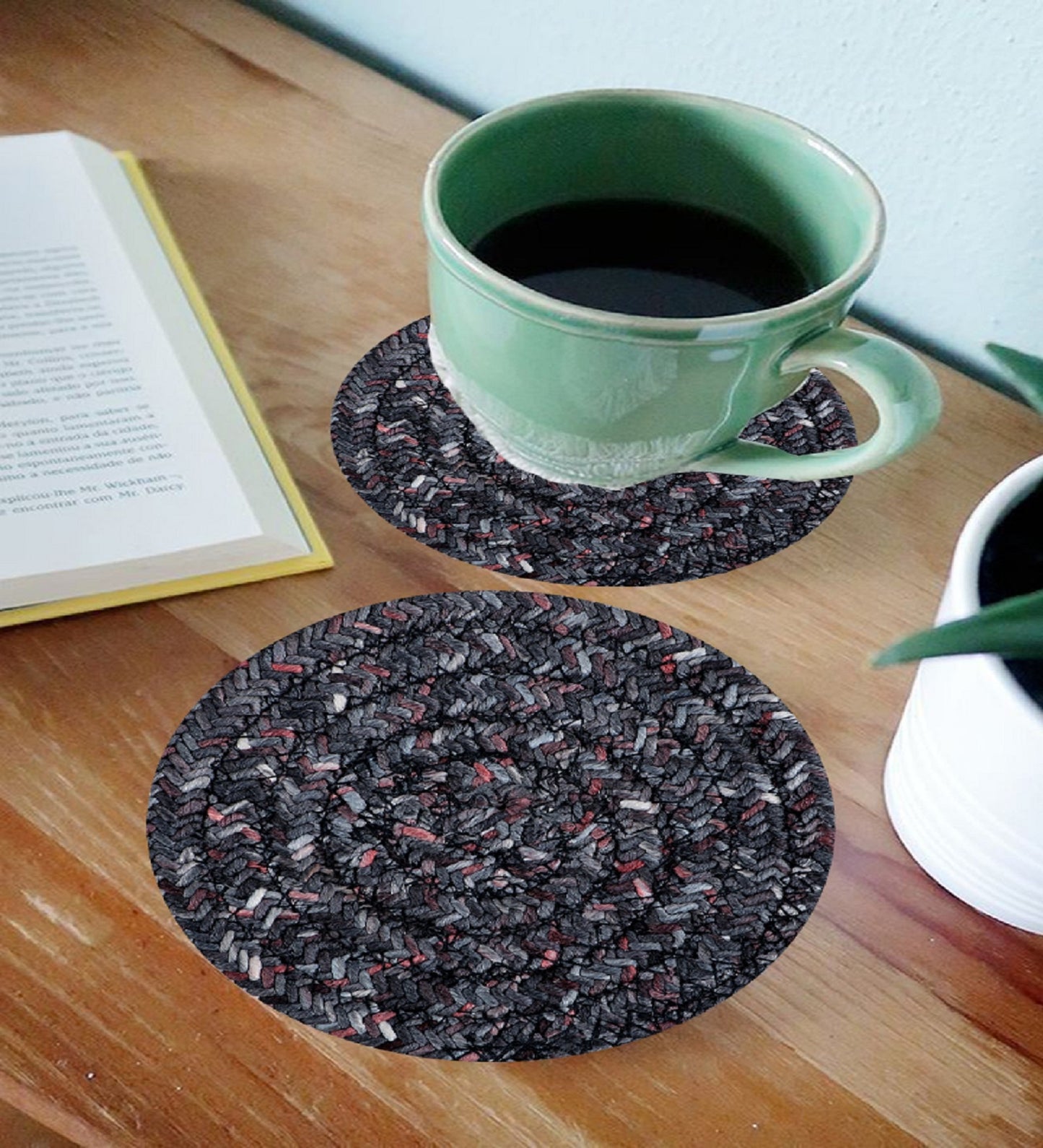 Coaster- CHARCOAL GREY (PACK OF 4)