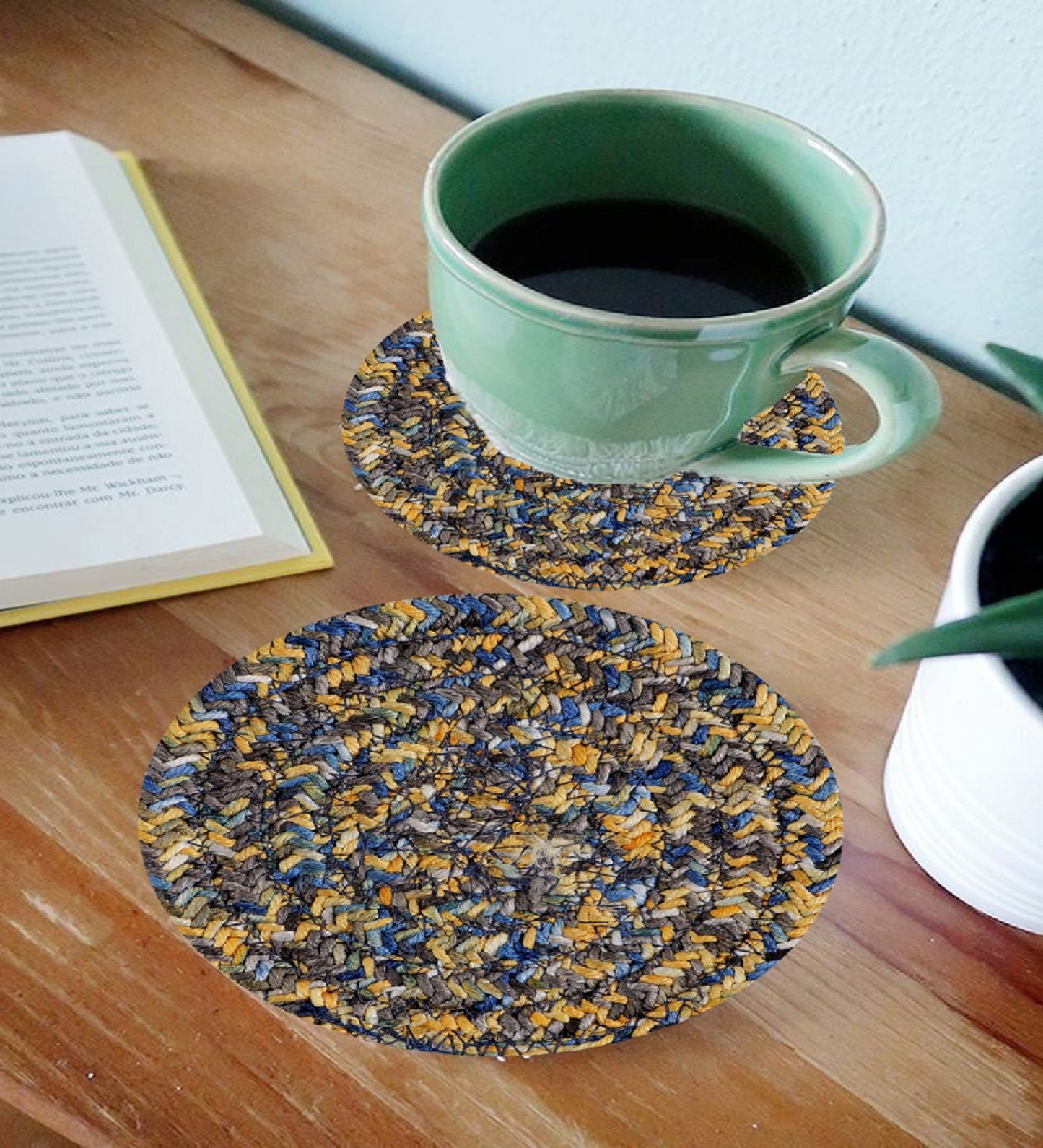 Coaster- YELLOW BLUE (PACK OF 4)