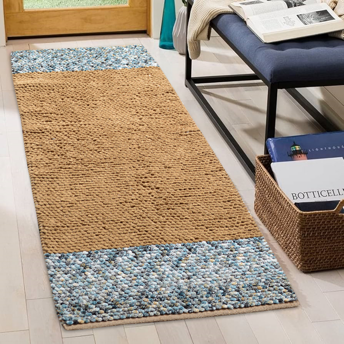 Camel Beige - Premium Chenille Runner Mat – Soft, Durable & Washable