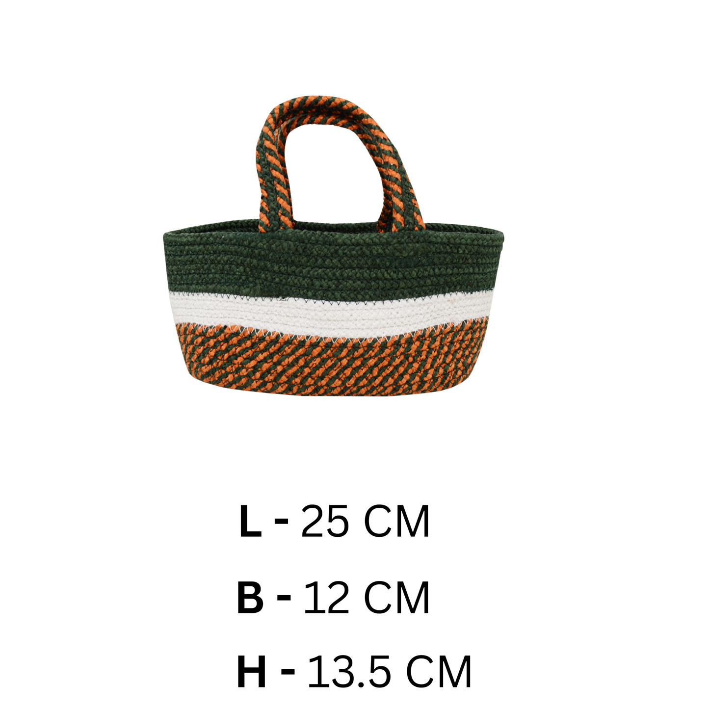 Handwoven Basket - Forest Green