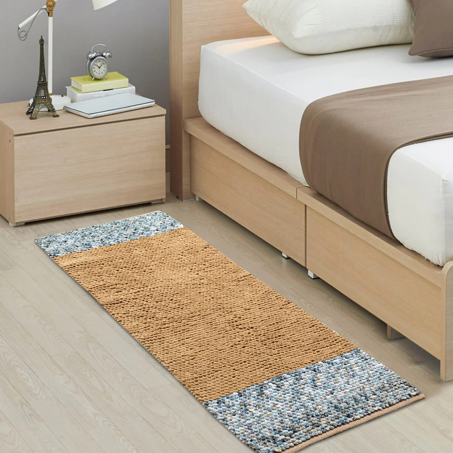 Camel Beige - Premium Chenille Runner Mat – Soft, Durable & Washable
