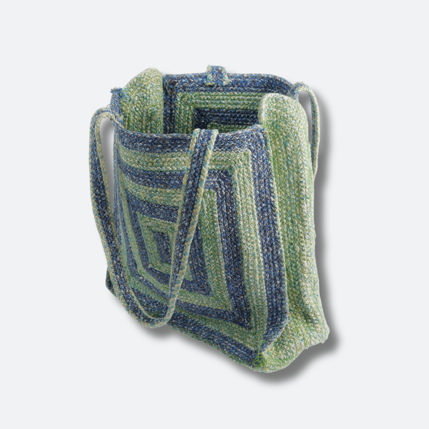 Handcrafted Sling Bag – Pastel Meadow Green & Blue