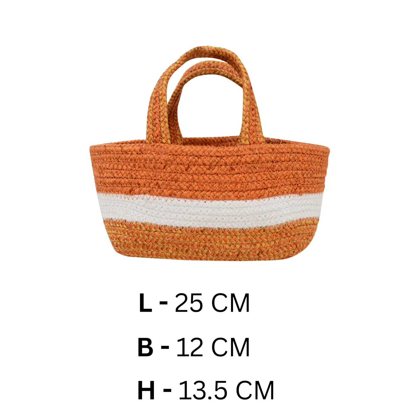 Handwoven Basket - Rust Orange
