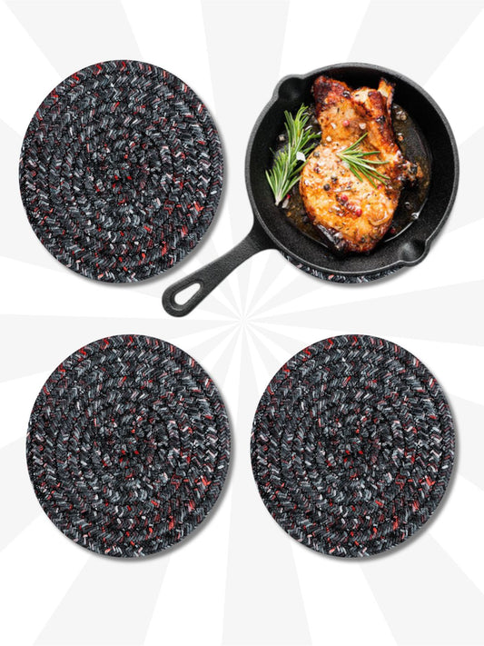 (Pack of 4)- Eco-Friendly Pot Holders- CHARCOAL GREY