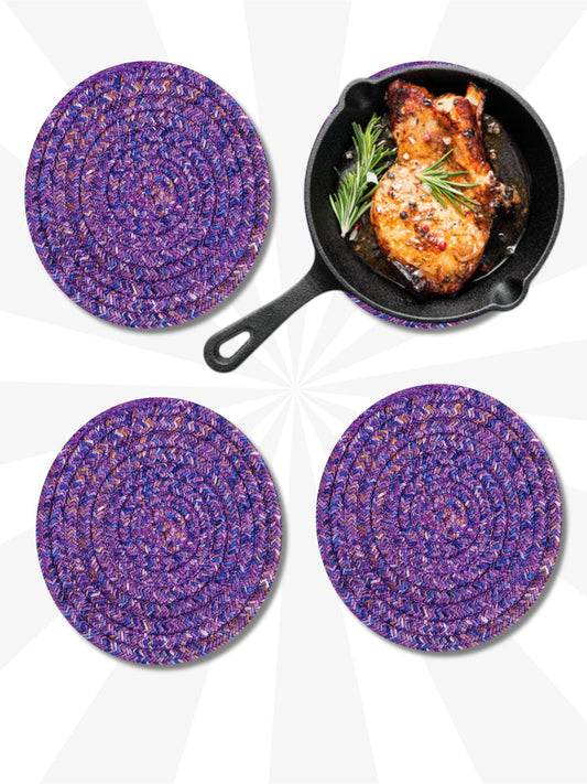 (Pack of 4)- Eco-Friendly Pot Holders- PURPLE