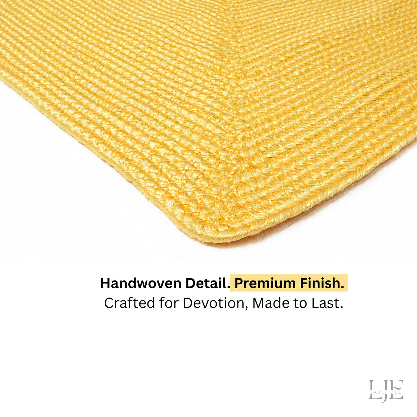 Handwoven Yellow Pooja Aasan