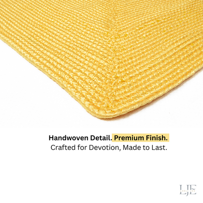 Handwoven Yellow Pooja Aasan