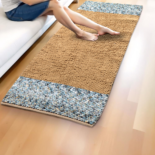 Camel Beige - Premium Chenille Runner Mat – Soft, Durable & Washable
