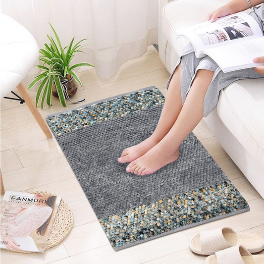 Light Grey - Super Soft Chenille Mat | Floor Rug