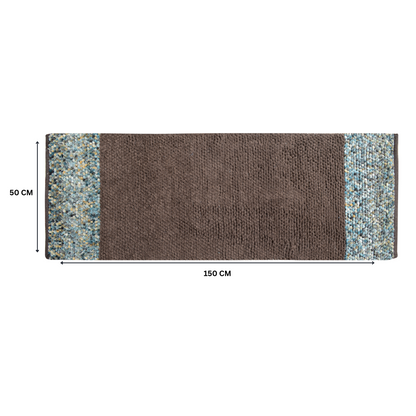 Brown - Premium Chenille Runner Mat – Soft, Durable & Washable