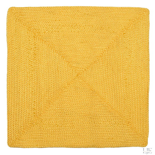 Handwoven Yellow Pooja Aasan