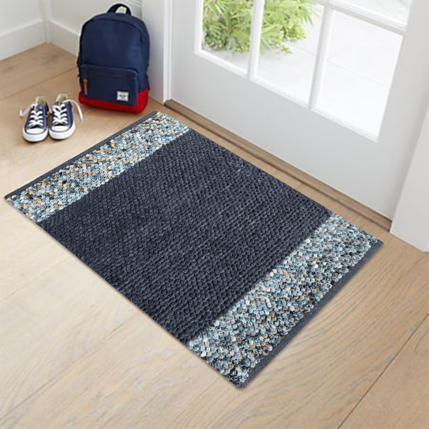 Dark Grey – Super Soft Chenille Mat | Floor Rug