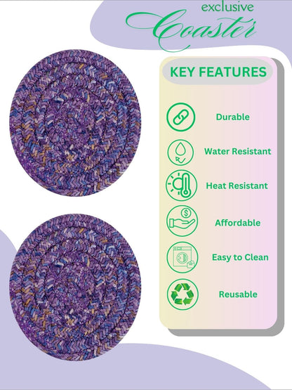 (Pack of 6) Coaster- PURPLE