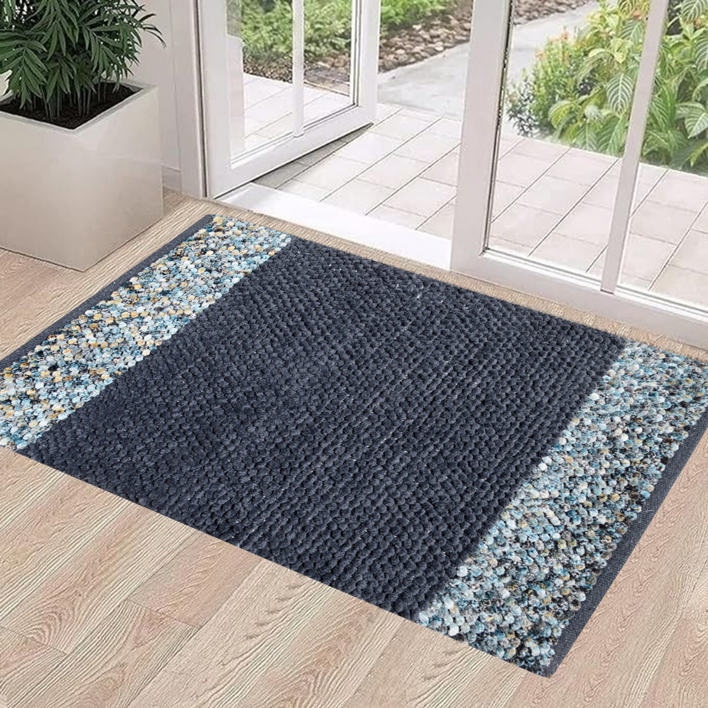 Dark Grey – Super Soft Chenille Mat | Floor Rug