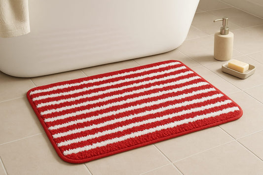 Ladli Jee Microfiber Striped Bathmat – Soft, Absorbent & Anti-Slip