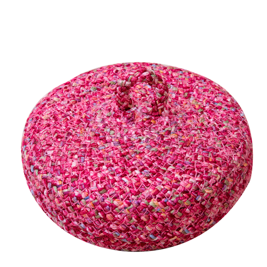 Coaster Set with Lid Basket  – RED PINK