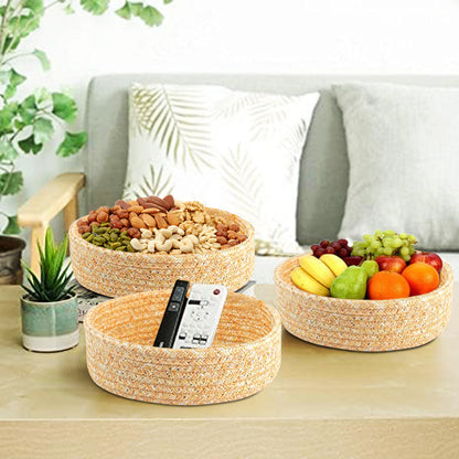 ORANGE Decorative Basket for Organizing Nuts, Fruits, or Remote Controls