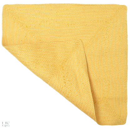 Handwoven Yellow Pooja Aasan