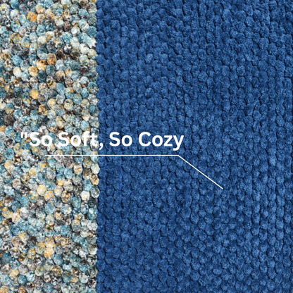 Blue - Premium Chenille Runner Mat – Soft, Durable & Washable