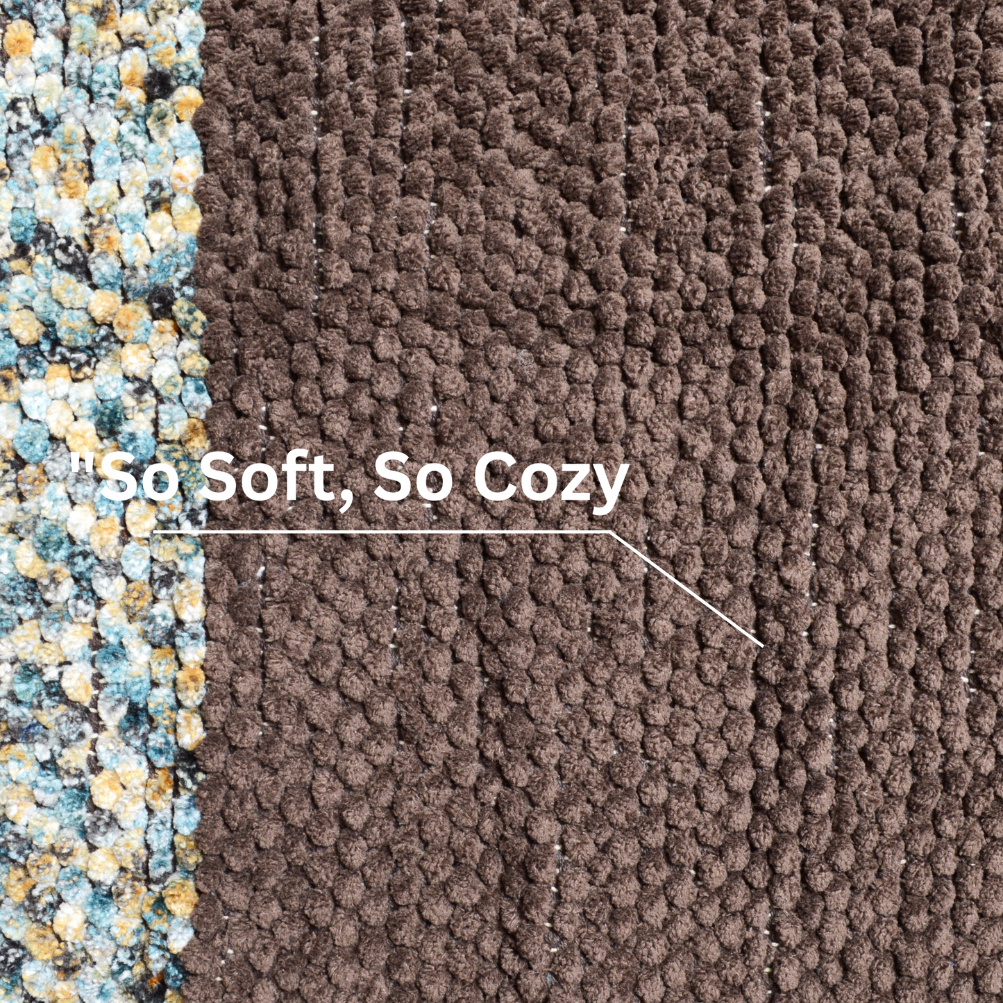 Brown - Premium Chenille Runner Mat – Soft, Durable & Washable