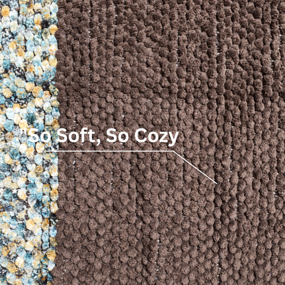 Brown - Premium Chenille Runner Mat – Soft, Durable & Washable