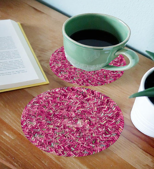 (Pack of 6) Coasters- RED PINK