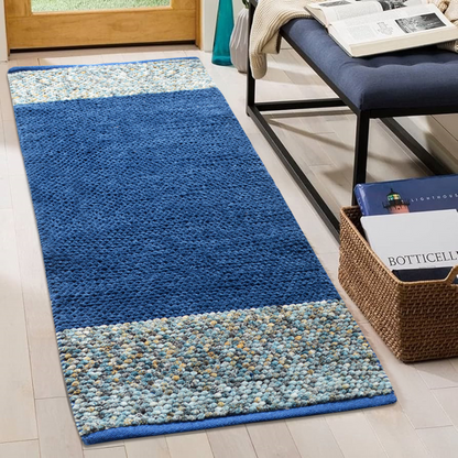 Blue - Premium Chenille Runner Mat – Soft, Durable & Washable