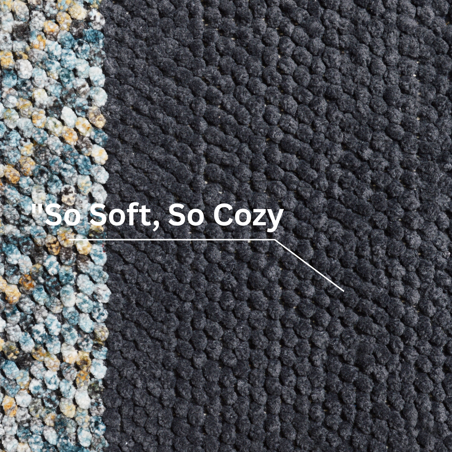 Dark Grey – Super Soft Chenille Mat | Floor Rug