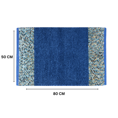 Blue - Super Soft Chenille Mat | Floor Rug