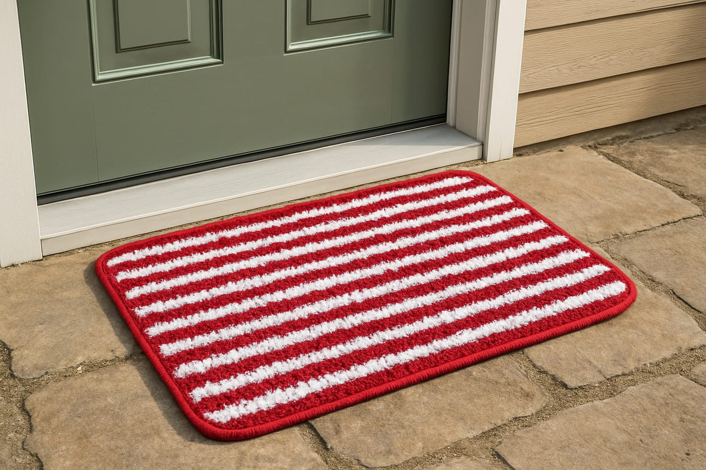 Ladli Jee Microfiber Striped Bathmat – Soft, Absorbent & Anti-Slip