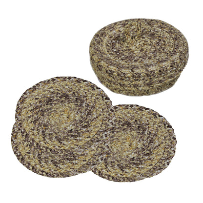 Coaster set with Lid Basket - Brown