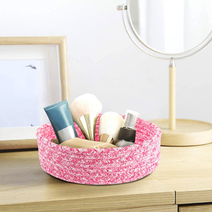 PINK Decorative Basket for Organizing Nuts, Fruits, or Remote Controls