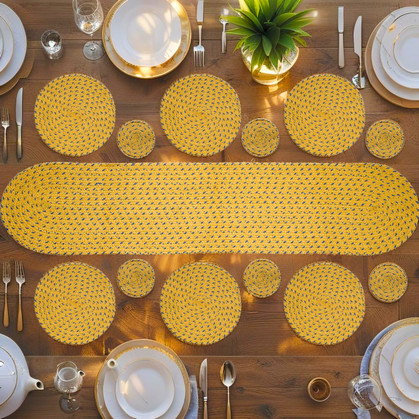Modern Yellow Runner Set